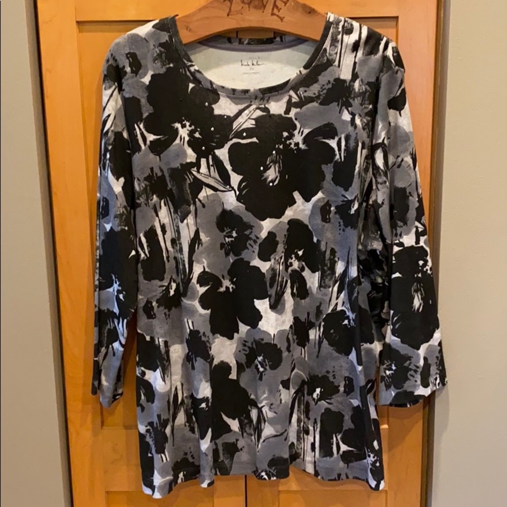 Nicole Miller Top with Stud Accents